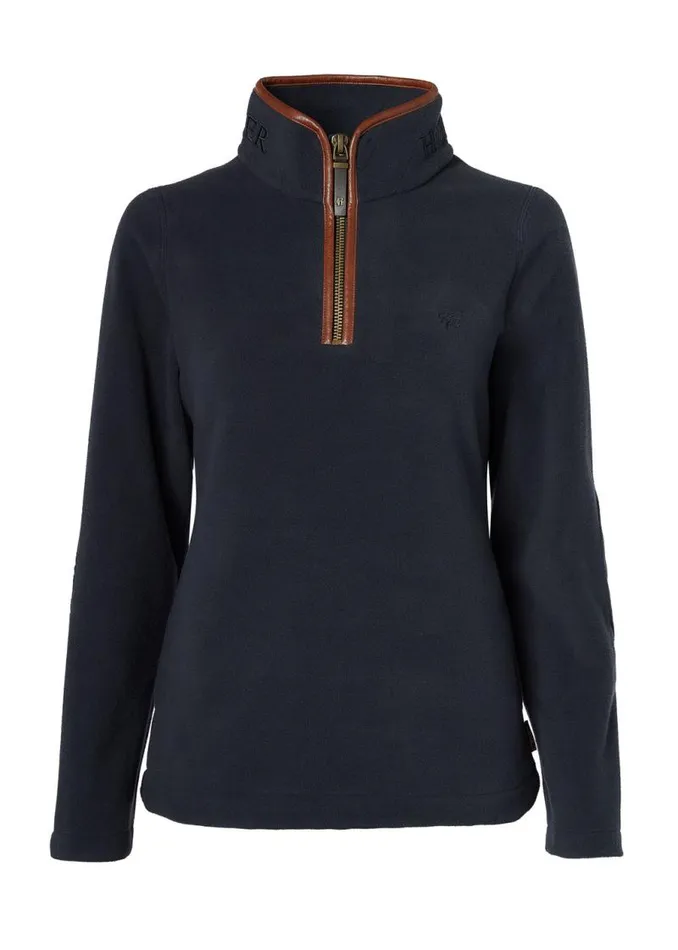 WomenEquestrian Fleeces Holland Cooper Country Fleece Half Zip Ink Navy WomenEquestrian Fleeces Holland Cooper Country Fleece Half Zip Ink Navy