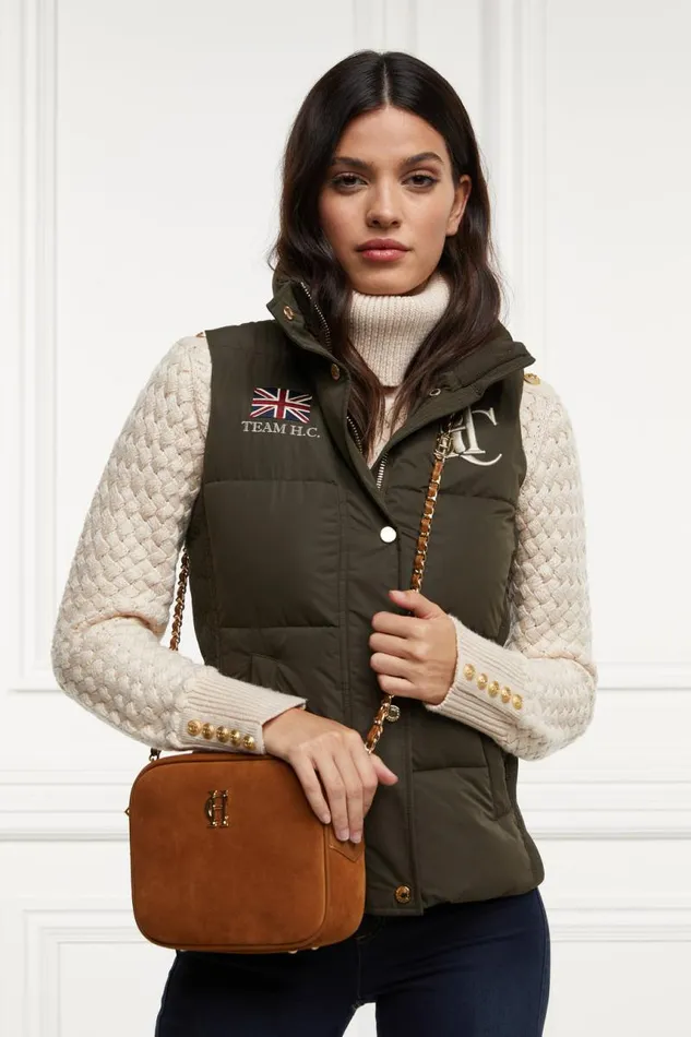WomenEquestrian Gilets Holland Cooper Team Gilet Khaki WomenEquestrian Gilets Holland Cooper Team Gilet Khaki