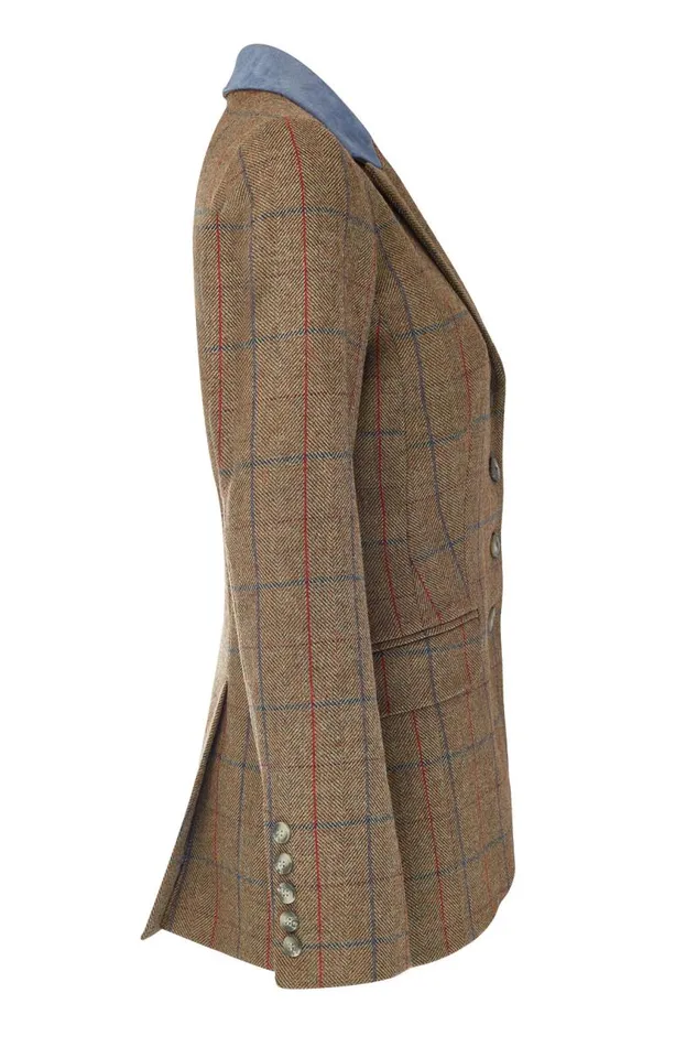 WomenEquestrian In Stock Tailoring Holland Cooper Tweed Riding Jacket Glen Green