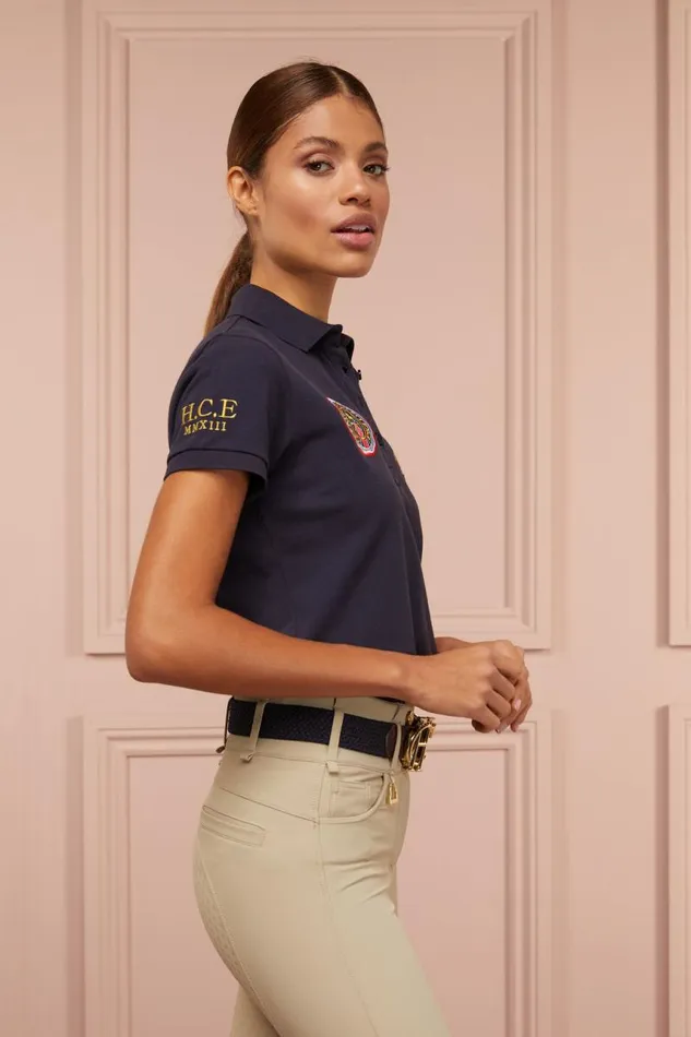 WomenEquestrian Polo Shirts Holland Cooper Team Polo Shirt Ink Navy WomenEquestrian Polo Shirts Holland Cooper Team Polo Shirt Ink Navy