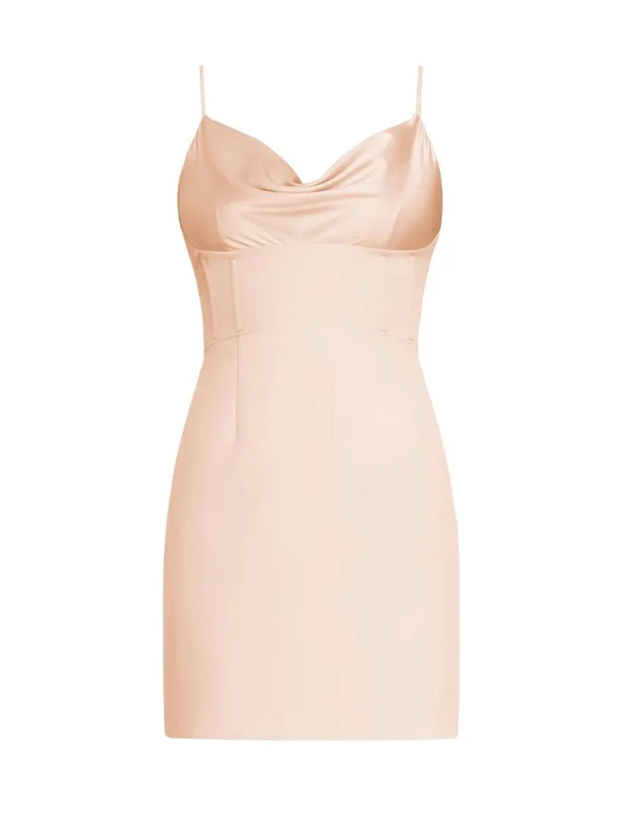 Women Evianna Cowl Neck Mini Dress Blush BCBG Dresses Women Evianna Cowl Neck Mini Dress Blush BCBG Dresses