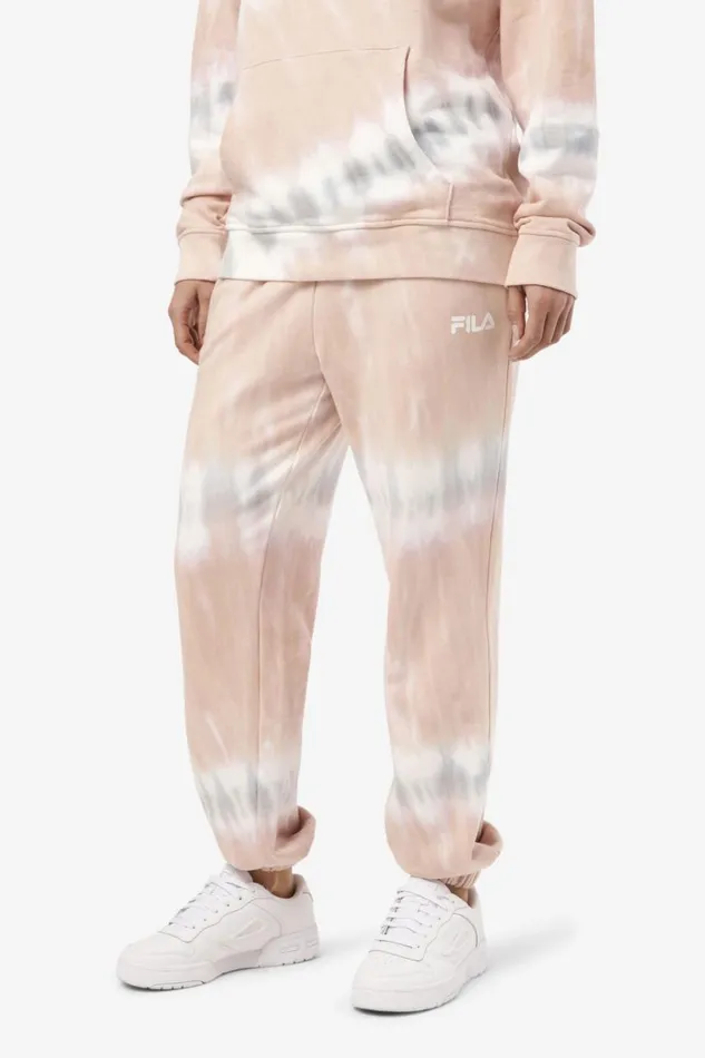 Women Fila Shorts and Pants Raleigh Tie Dye Jogger Gardenia White Belgian Block