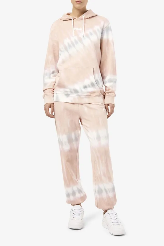 Women Fila Shorts and Pants Raleigh Tie Dye Jogger Gardenia White Belgian Block