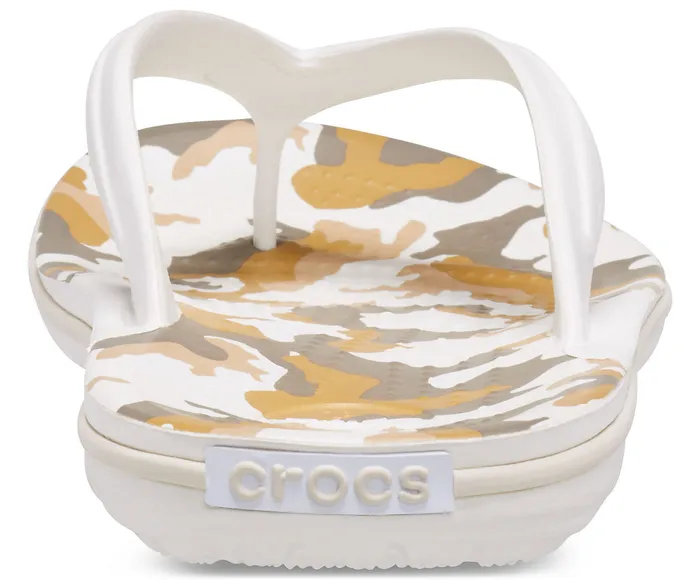 Women FlipFlops Crocs Crocband Printed Flip White Multi