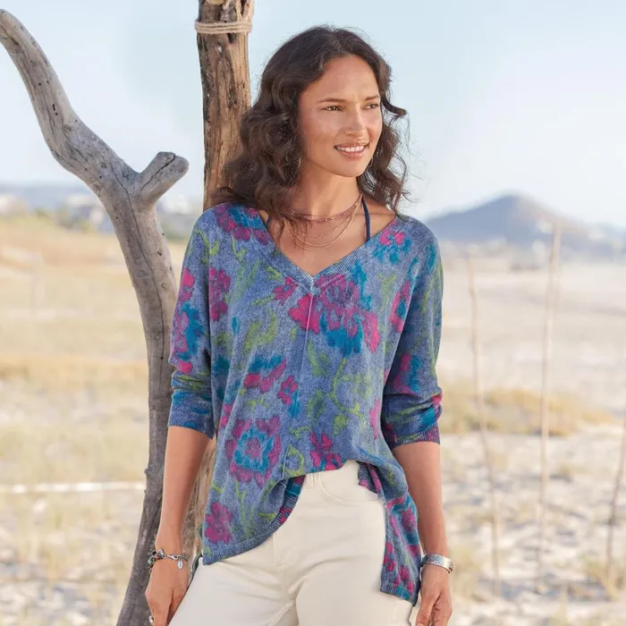 Women Floral Johanna Sweater Petite Midnight Floral Sundance Catalog Sweaters Women Floral Johanna Sweater Petite Midnight Floral Sundance Catalog Sweaters