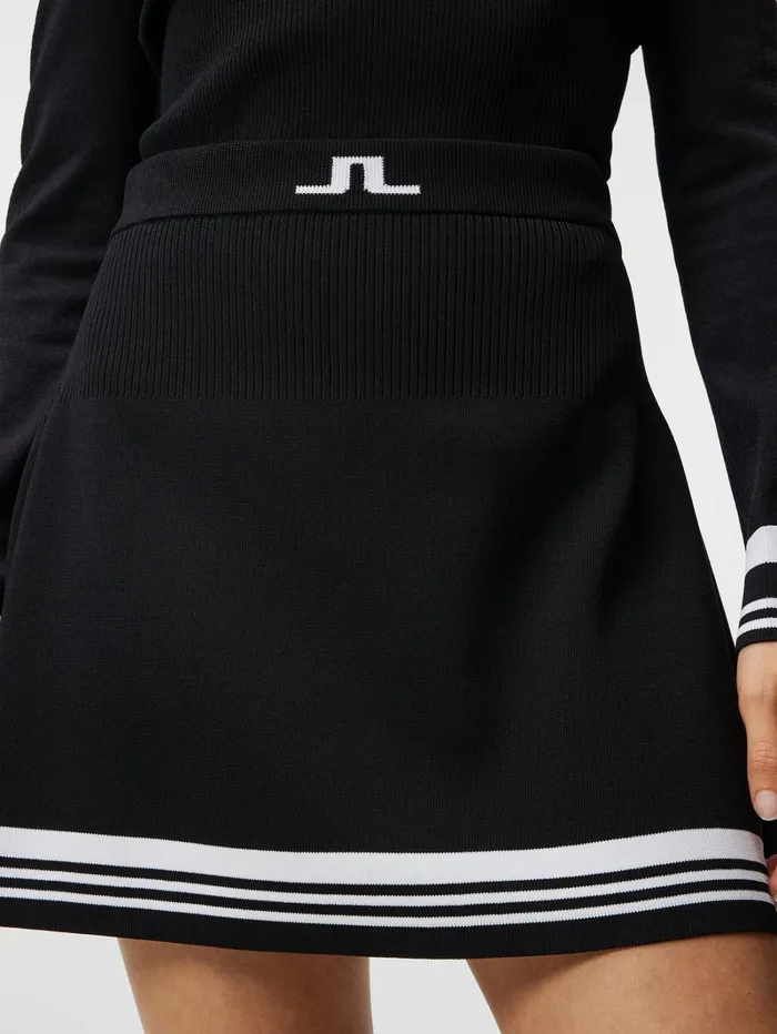 Women Frida Stripe Knitted Skirt Black JLindeberg Skirts Women Frida Stripe Knitted Skirt Black JLindeberg Skirts