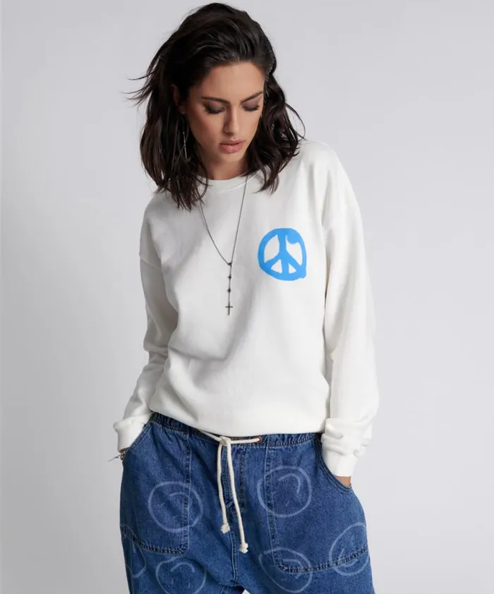 Women GET PHYSICAL PEACE SWEATER One Teaspoon Hoodies And Sweats