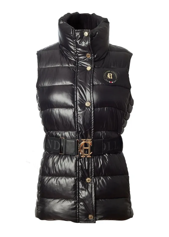 Women Gilets Holland Cooper Valais Quilted Gilet Black Women Gilets Holland Cooper Valais Quilted Gilet Black