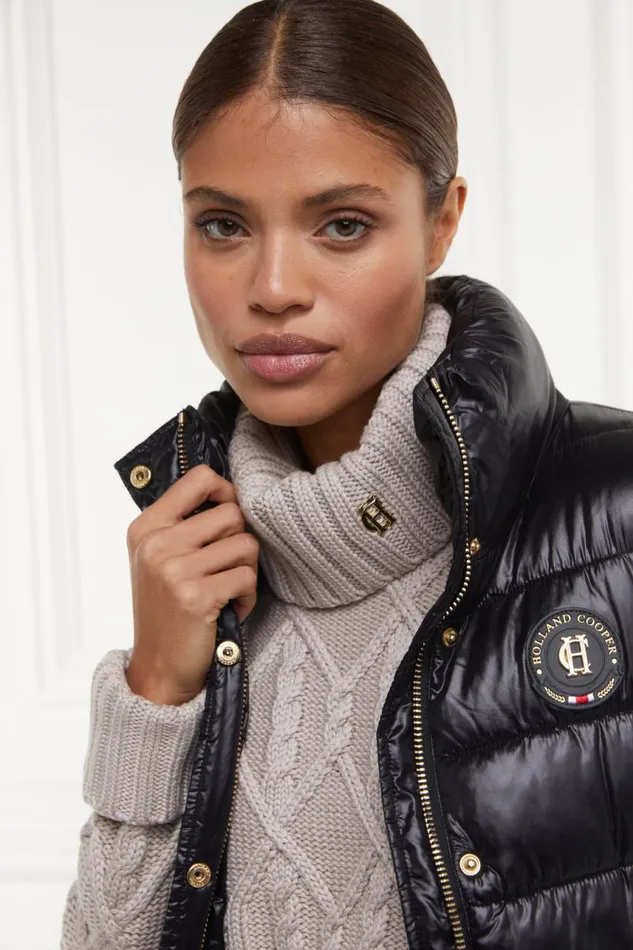 Women Gilets Holland Cooper Valais Quilted Gilet Black Women Gilets Holland Cooper Valais Quilted Gilet Black
