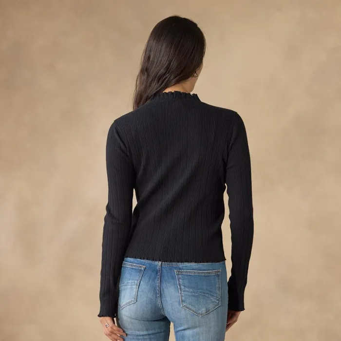 Women Gizelle Long Sleeve Top Jet Black Sundance Catalog Tops Women Gizelle Long Sleeve Top Jet Black Sundance Catalog Tops