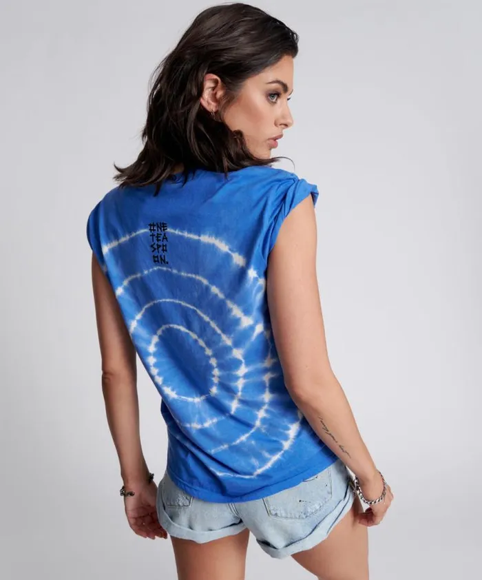 Women HAND DYED LOGO ORGANIC CREW TEE One Teaspoon Tees and Tanks