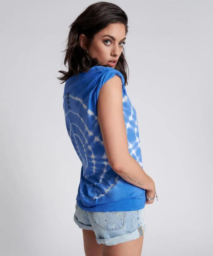 Women HAND DYED LOGO ORGANIC CREW TEE One Teaspoon Tees and Tanks