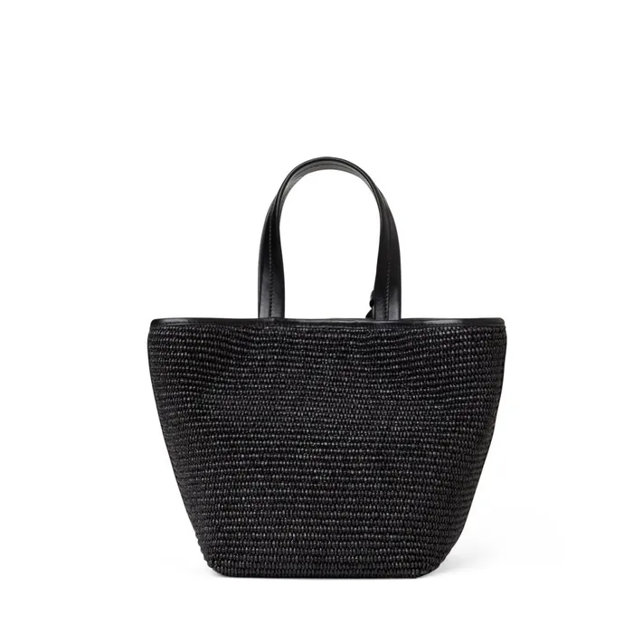 Women Handbags Bruno Magli Tessa Mini Tote Black Raffia