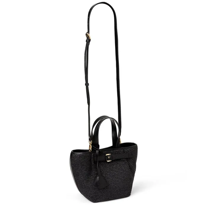 Women Handbags Bruno Magli Tessa Mini Tote Black Raffia