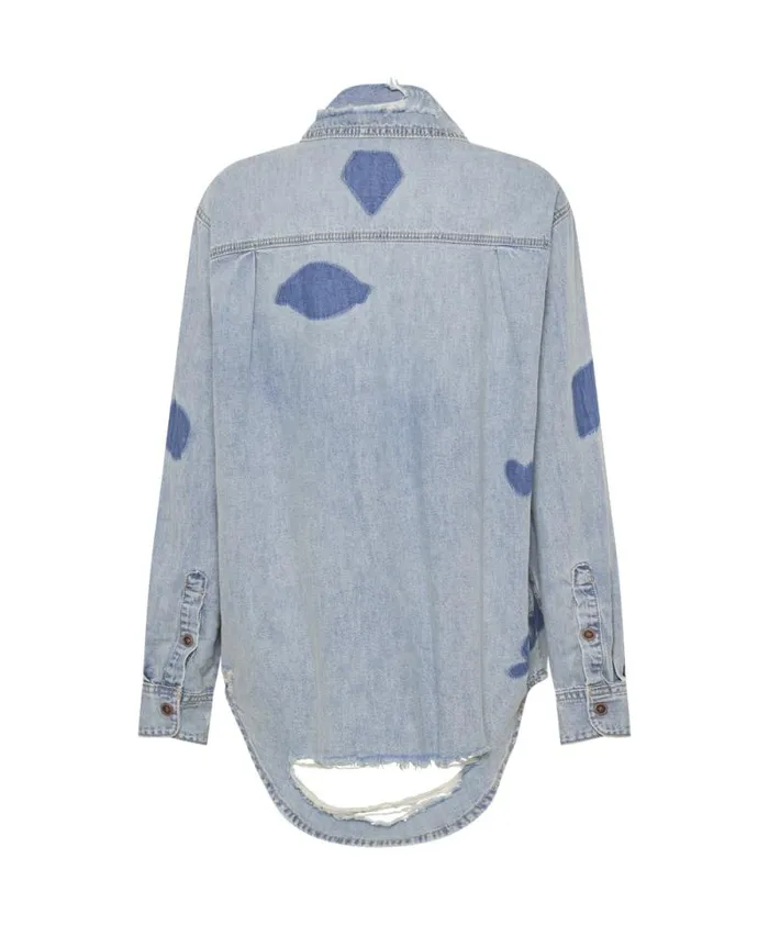 Women HENDRIXE PATCHED EVERYDAY DENIM SHIRT One Teaspoon Denim Shirts Women HENDRIXE PATCHED EVERYDAY DENIM SHIRT One Teaspoon Denim Shirts