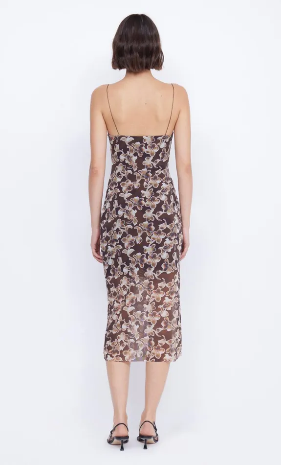 Women HERLANI SINGLET MIDI DRESS 8211 HIBISCUS CHOC Bec Bridge Wedding Guest