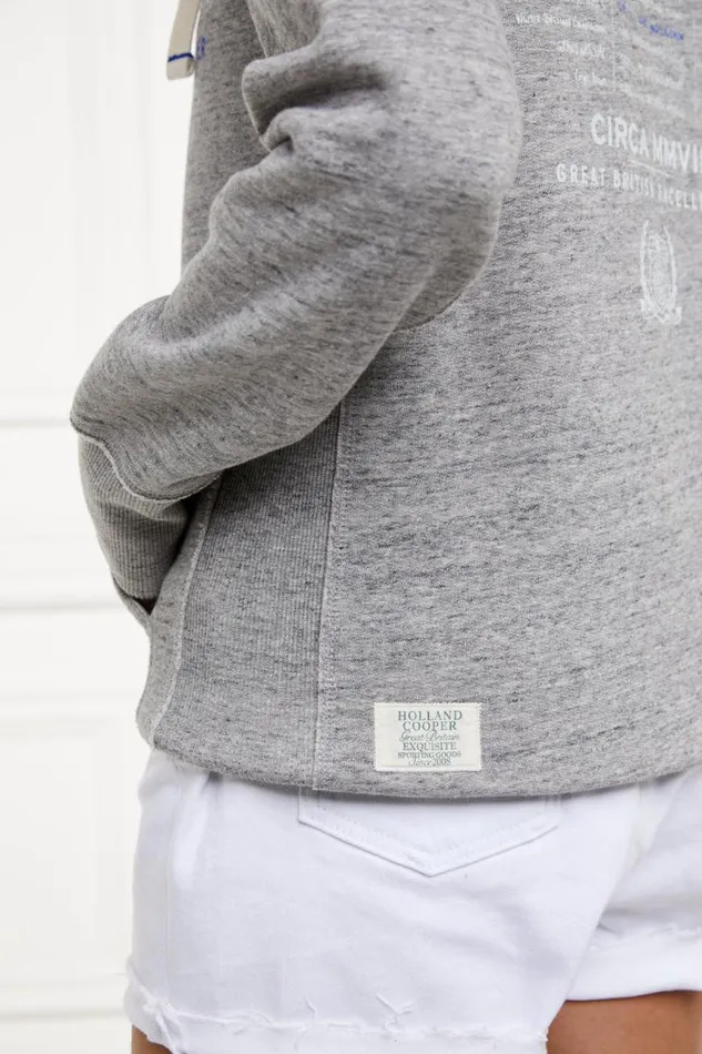 Women Hoodies Holland Cooper Events Hoodie Grey Marl Women Hoodies Holland Cooper Events Hoodie Grey Marl