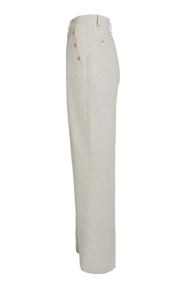 Women In Stock Tailoring Holland Cooper Belgravia Wide Leg Trouser Natural Linen Women In Stock Tailoring Holland Cooper Belgravia Wide Leg Trouser Natural Linen