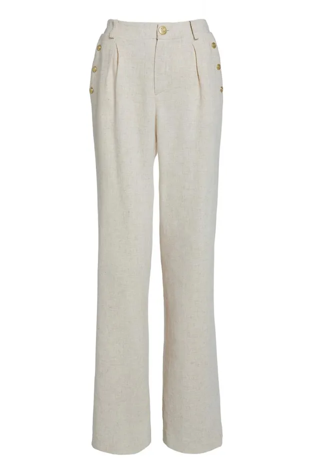 Women In Stock Tailoring Holland Cooper Belgravia Wide Leg Trouser Natural Linen Women In Stock Tailoring Holland Cooper Belgravia Wide Leg Trouser Natural Linen