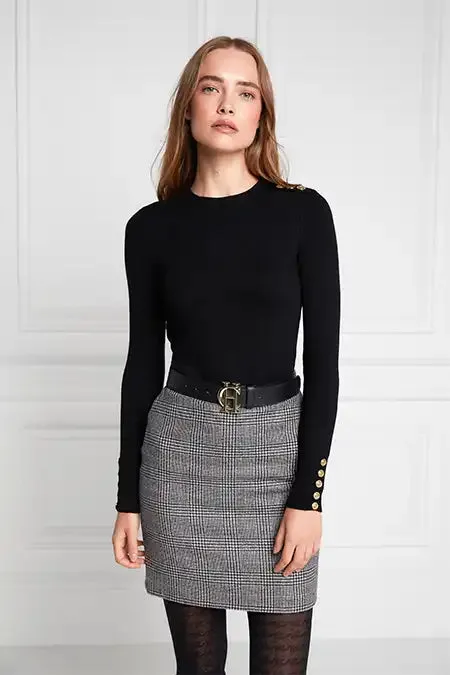 Women In Stock Tailoring Holland Cooper Chelsea Skirt Prince Of Wales Black Women In Stock Tailoring Holland Cooper Chelsea Skirt Prince Of Wales Black