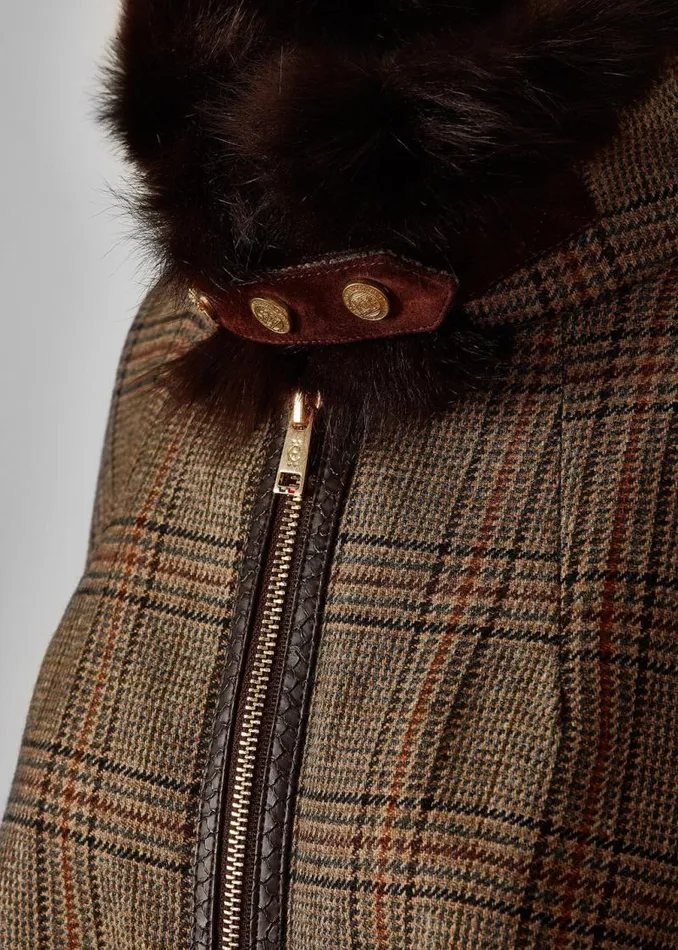 Women In Stock Tailoring Holland Cooper Chiltern Cape Bourbon Tweed