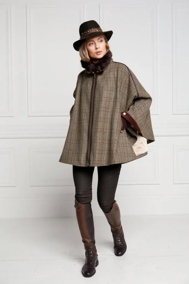 Women In Stock Tailoring Holland Cooper Chiltern Cape Bourbon Tweed