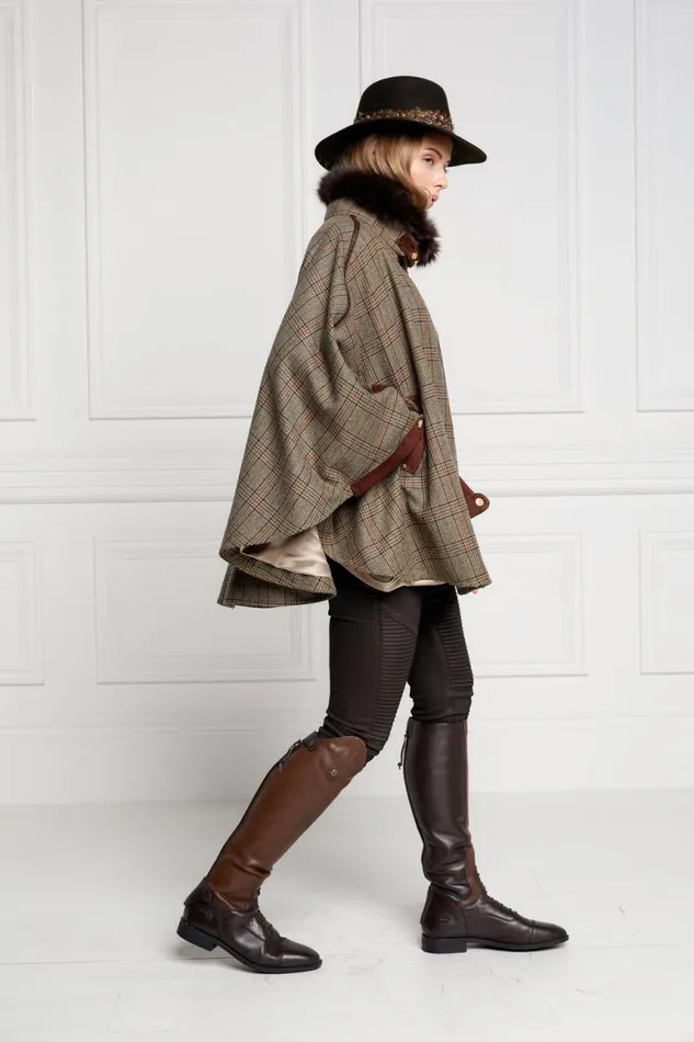 Women In Stock Tailoring Holland Cooper Chiltern Cape Bourbon Tweed