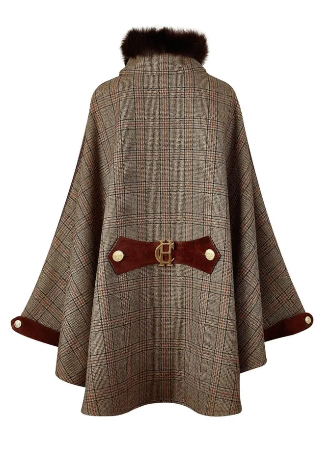 Women In Stock Tailoring Holland Cooper Chiltern Cape Bourbon Tweed