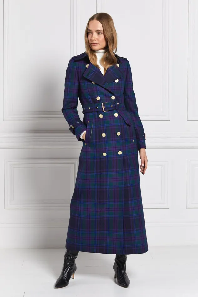 Women In Stock Tailoring Holland Cooper Full Length Marlborough Trench Coat Heather Tartan Women In Stock Tailoring Holland Cooper Full Length Marlborough Trench Coat Heather Tartan