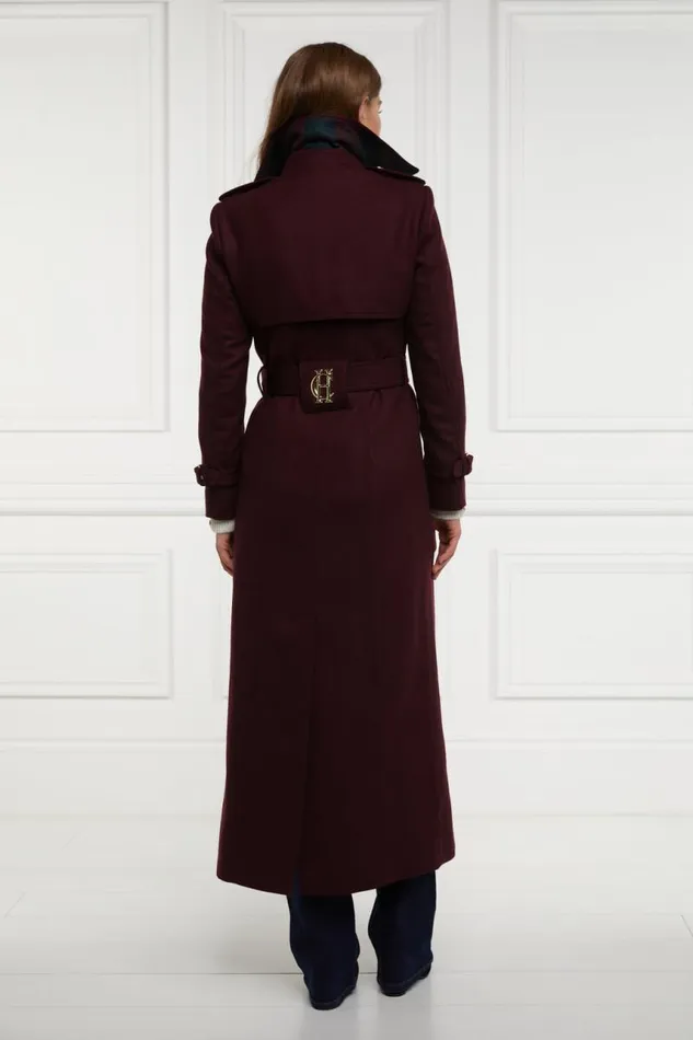 Women In Stock Tailoring Holland Cooper Full Length Marlborough Trench Coat Mulberry