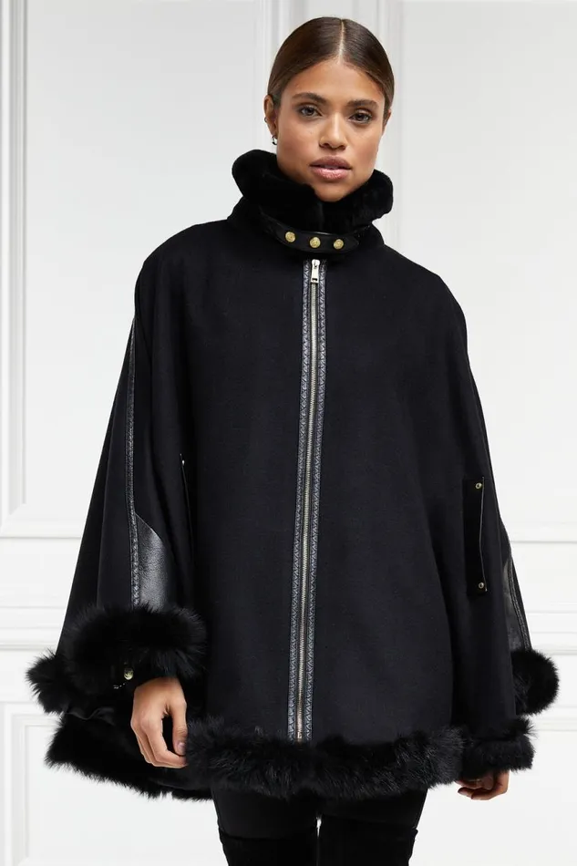 Women In Stock Tailoring Holland Cooper Gold Label Chiltern Cape Soft Black