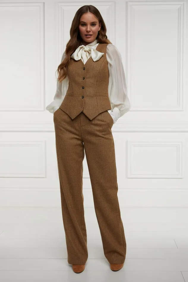 Women In Stock Tailoring Holland Cooper Hampton Waistcoat Tawny Women In Stock Tailoring Holland Cooper Hampton Waistcoat Tawny