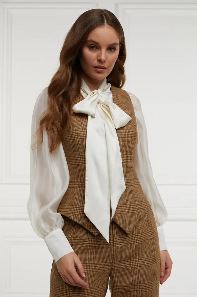 Women In Stock Tailoring Holland Cooper Hampton Waistcoat Tawny Women In Stock Tailoring Holland Cooper Hampton Waistcoat Tawny