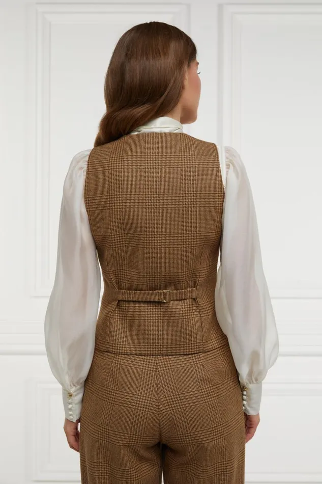 Women In Stock Tailoring Holland Cooper Hampton Waistcoat Tawny Women In Stock Tailoring Holland Cooper Hampton Waistcoat Tawny