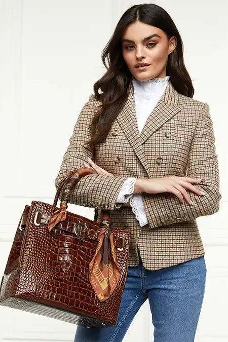 Women In Stock Tailoring Holland Cooper Heritage Knightsbridge Blazer Charlton Tweed Horn Button