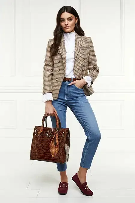 Women In Stock Tailoring Holland Cooper Heritage Knightsbridge Blazer Charlton Tweed Horn Button