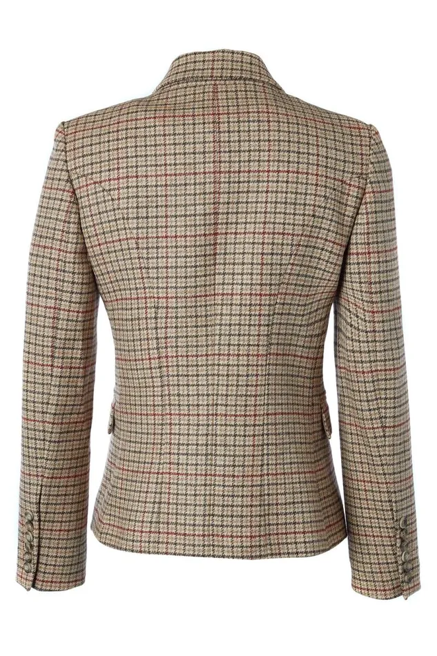 Women In Stock Tailoring Holland Cooper Heritage Knightsbridge Blazer Charlton Tweed Horn Button