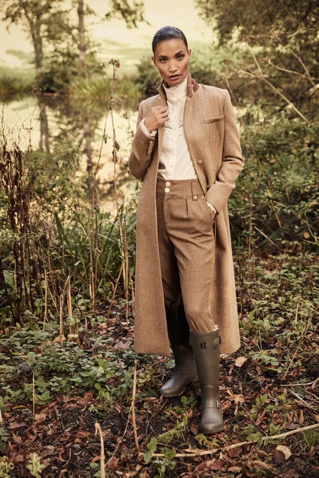 Women In Stock Tailoring Holland Cooper High Waisted Peg Trouser Tawny