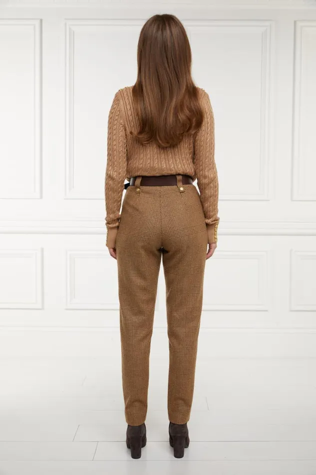Women In Stock Tailoring Holland Cooper High Waisted Peg Trouser Tawny Women In Stock Tailoring Holland Cooper High Waisted Peg Trouser Tawny