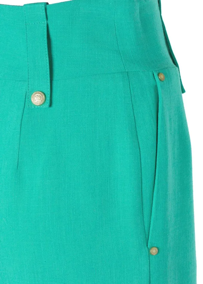 Women In Stock Tailoring Holland Cooper High Waisted Straight Trouser Jade Linen Women In Stock Tailoring Holland Cooper High Waisted Straight Trouser Jade Linen