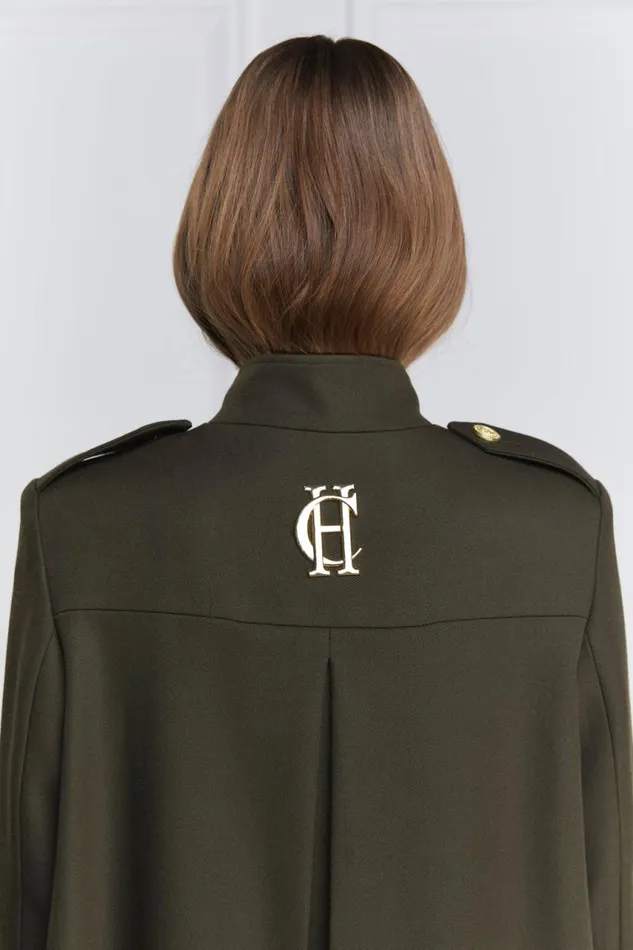 Women In Stock Tailoring Holland Cooper Highbury Cape Coat Khaki Barathea