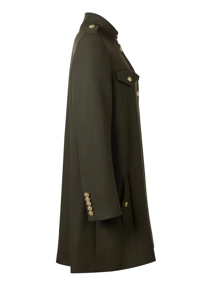 Women In Stock Tailoring Holland Cooper Highbury Cape Coat Khaki Barathea