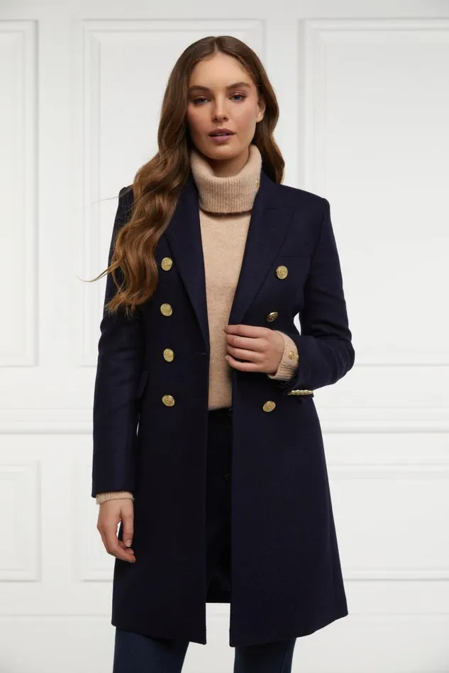 Women In Stock Tailoring Holland Cooper Knightsbridge Coat Navy