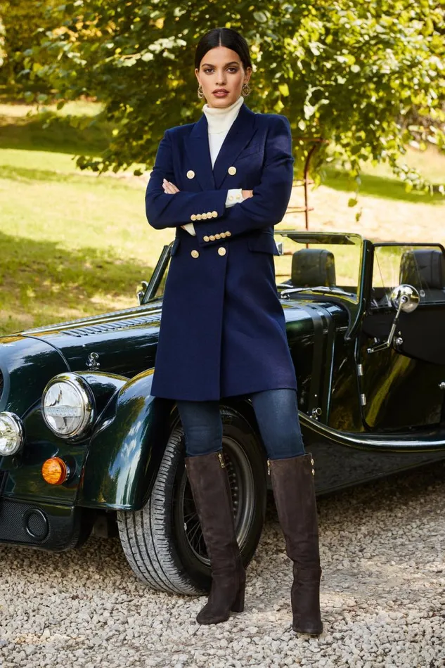 Women In Stock Tailoring Holland Cooper Knightsbridge Coat Navy