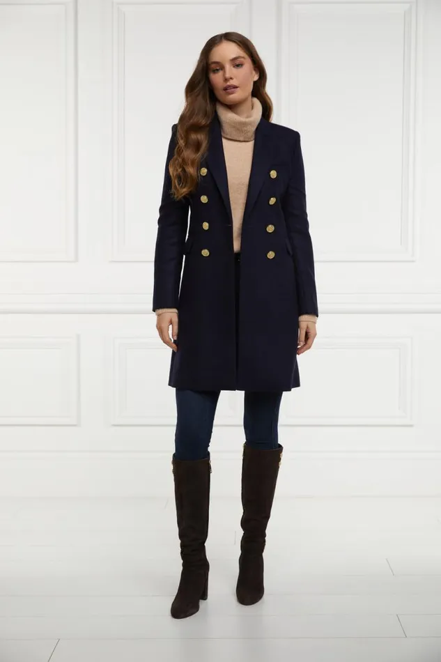 Women In Stock Tailoring Holland Cooper Knightsbridge Coat Navy