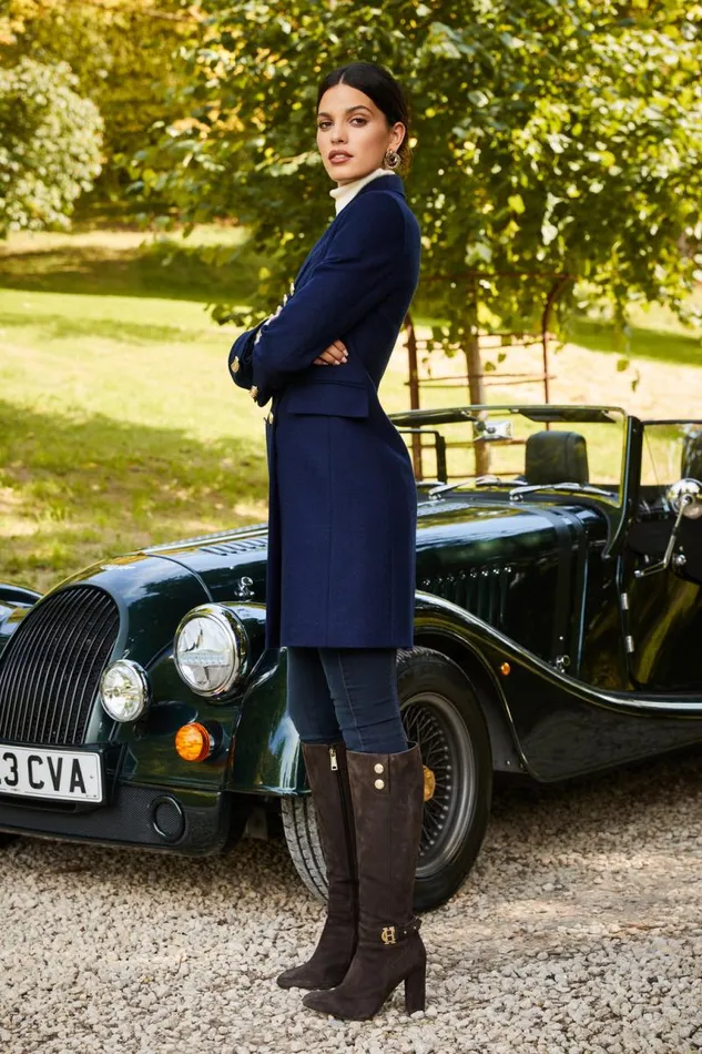 Women In Stock Tailoring Holland Cooper Knightsbridge Coat Navy