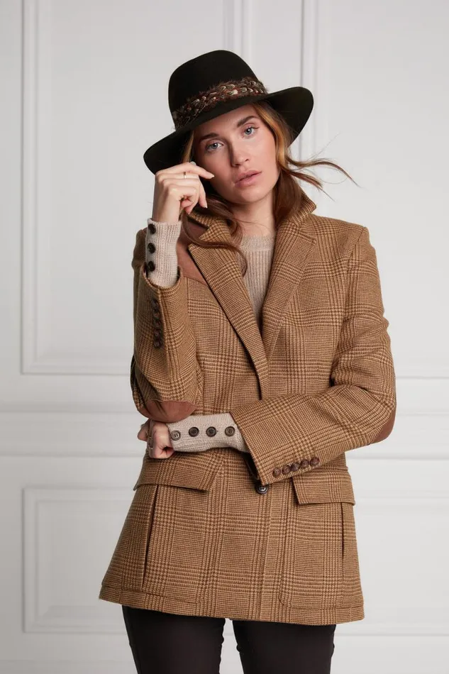 Women In Stock Tailoring Holland Cooper Single Breasted Field Blazer Tawny