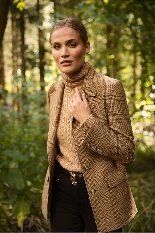 Women In Stock Tailoring Holland Cooper Single Breasted Field Blazer Tawny
