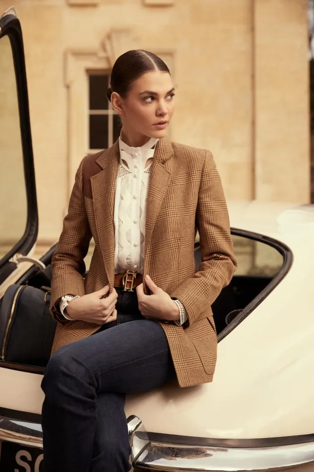 Women In Stock Tailoring Holland Cooper Single Breasted Field Blazer Tawny