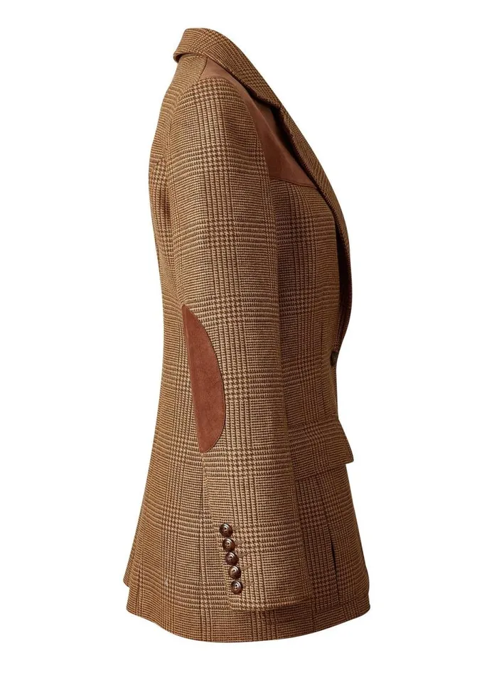 Women In Stock Tailoring Holland Cooper Single Breasted Field Blazer Tawny
